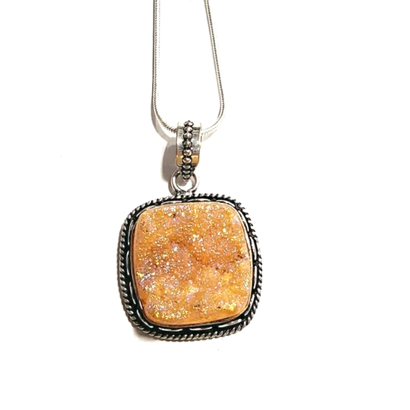 Sunflower Yellow Gold Sparkle Druzy Gemstones - Picture 5 of 12